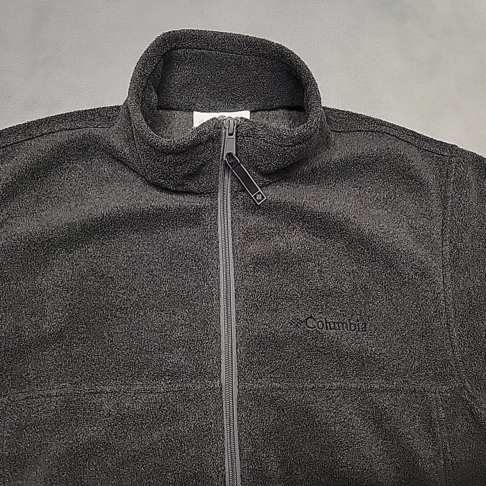 Columbia Jacket Mens M Gray WM6113 Steens Mountain Full Zip Fleece Outdoor Warm